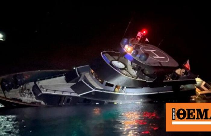 Famous yacht ‘007’ half sunk