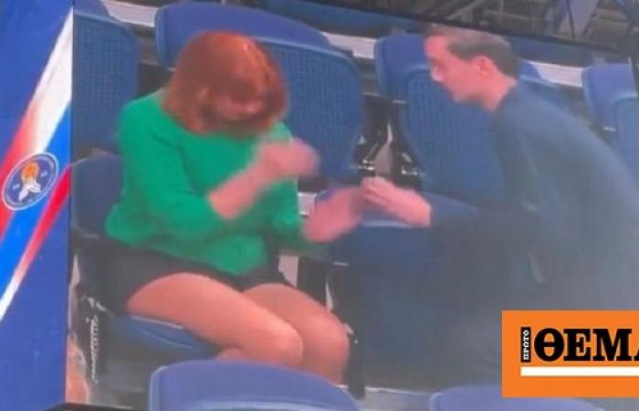 The marriage proposal in the Zenit-Partizan match “went wrong”: She left him with the ring on his hand