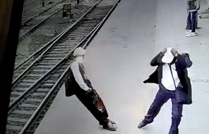 Shocking video: Man gets electrocuted by a cable while waiting for the train