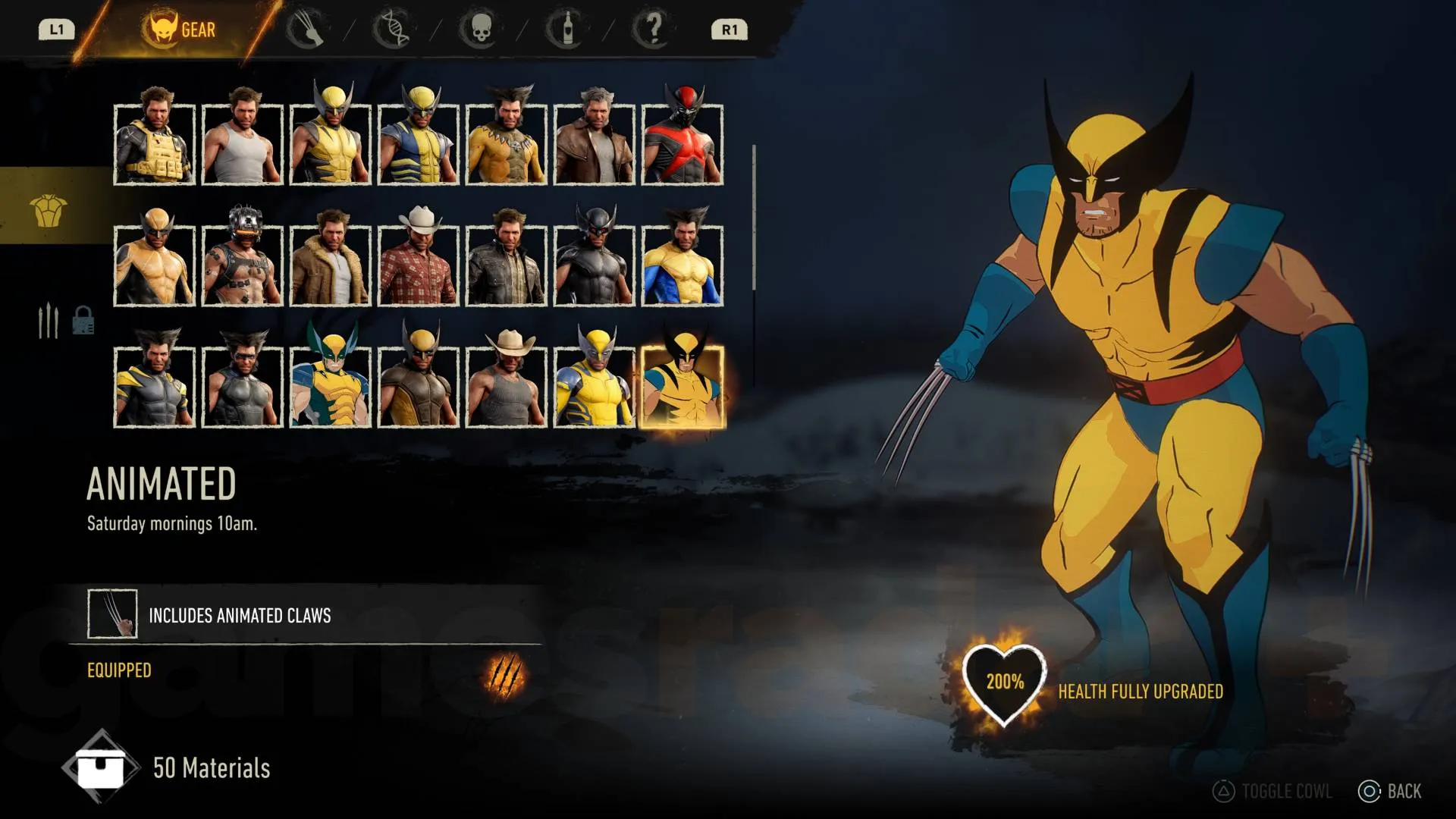 Marvel's Wolverine Animated suit