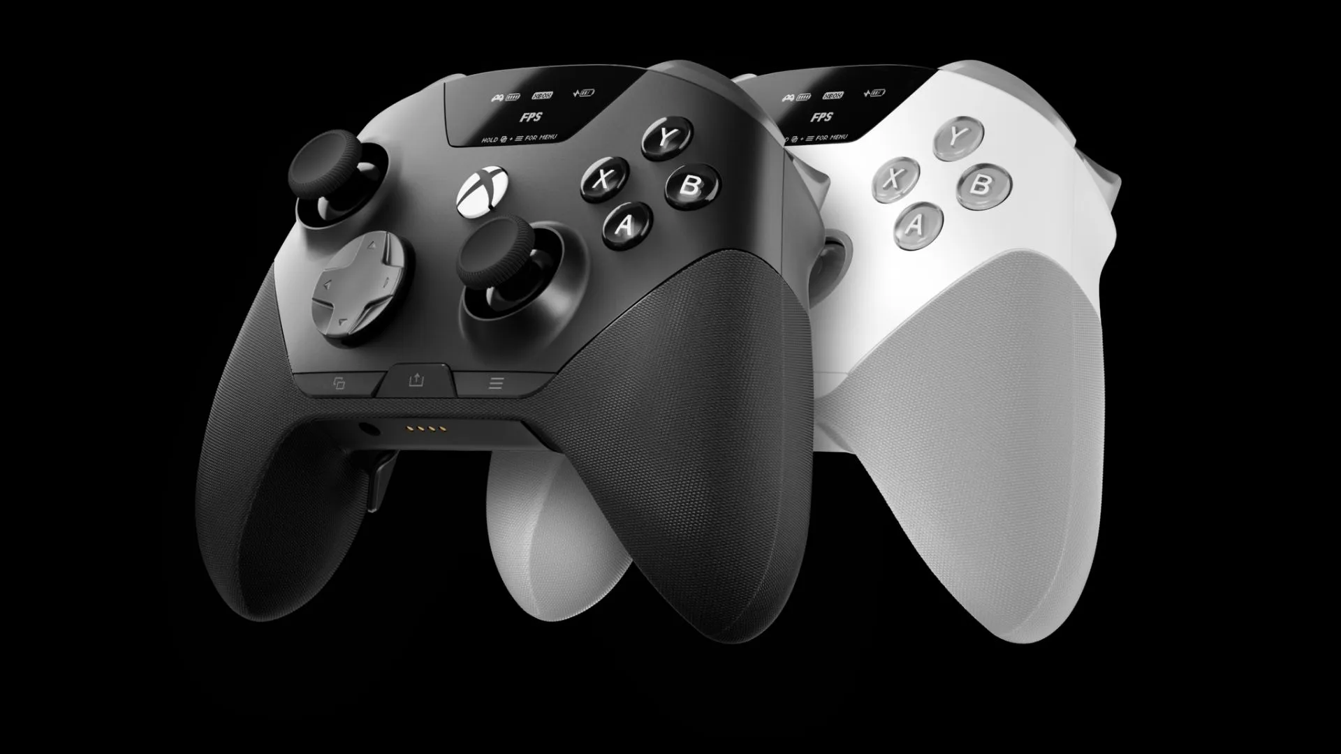 The black and white colorways of the SteelSeries Aeon Pro on a black background