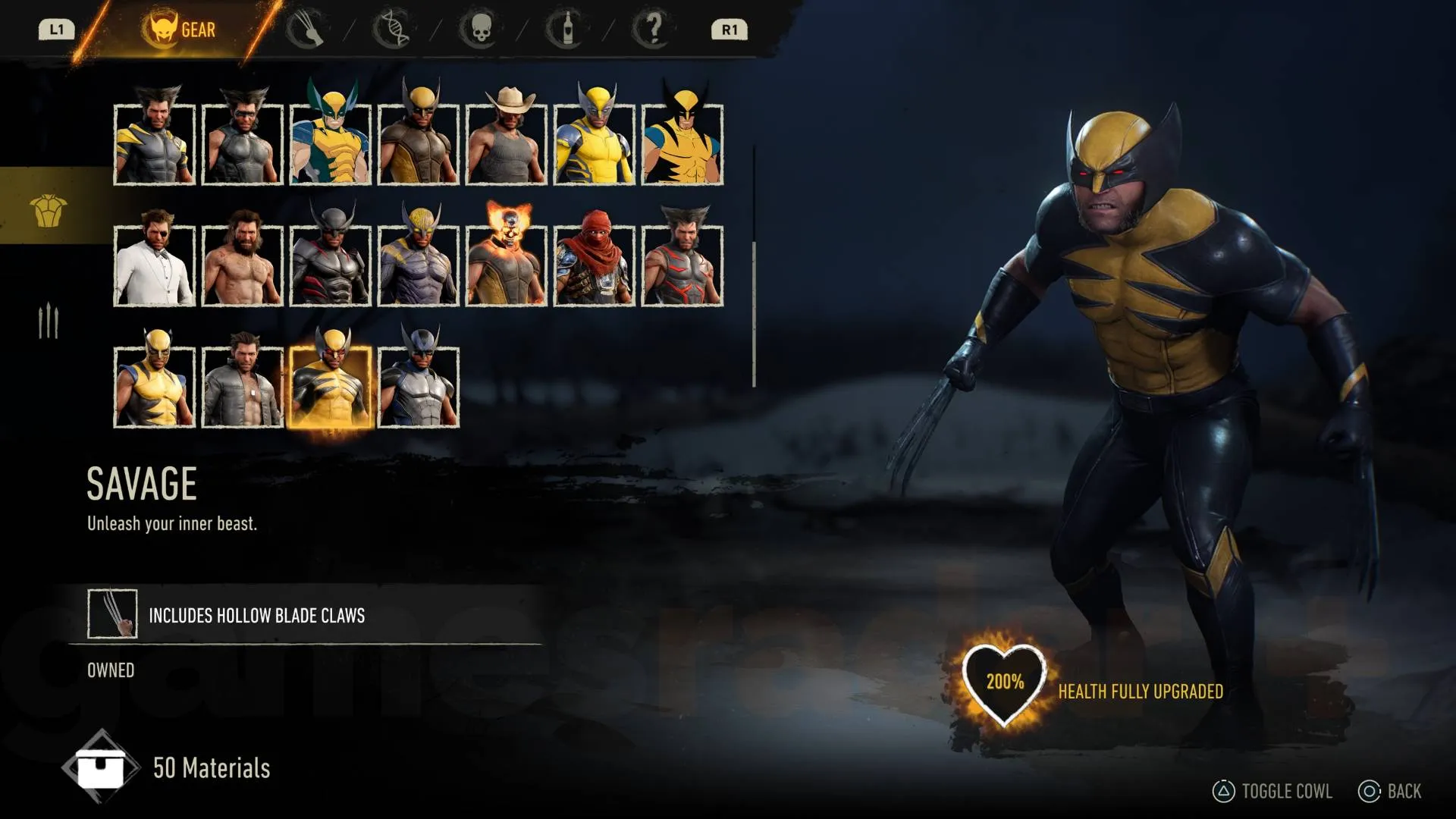 Marvel's Wolverine savage suit