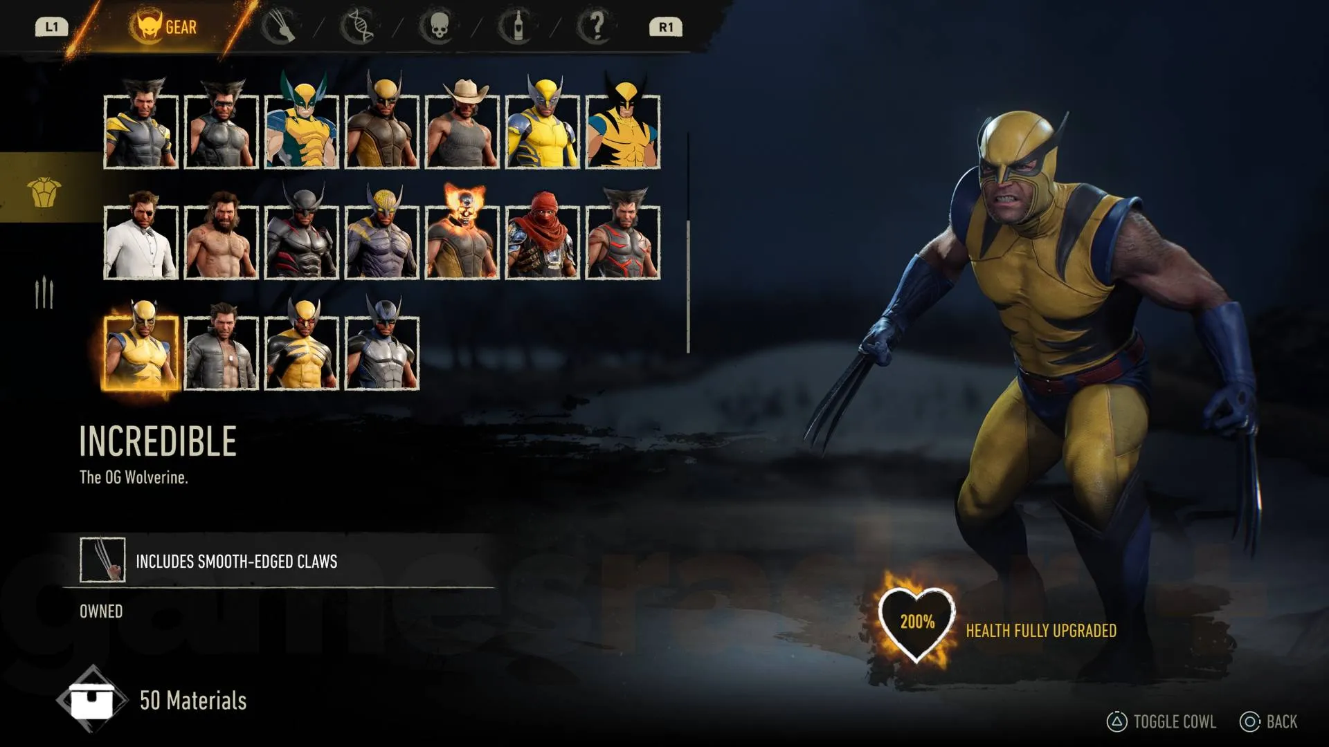 Marvel's Wolverine incredible suit