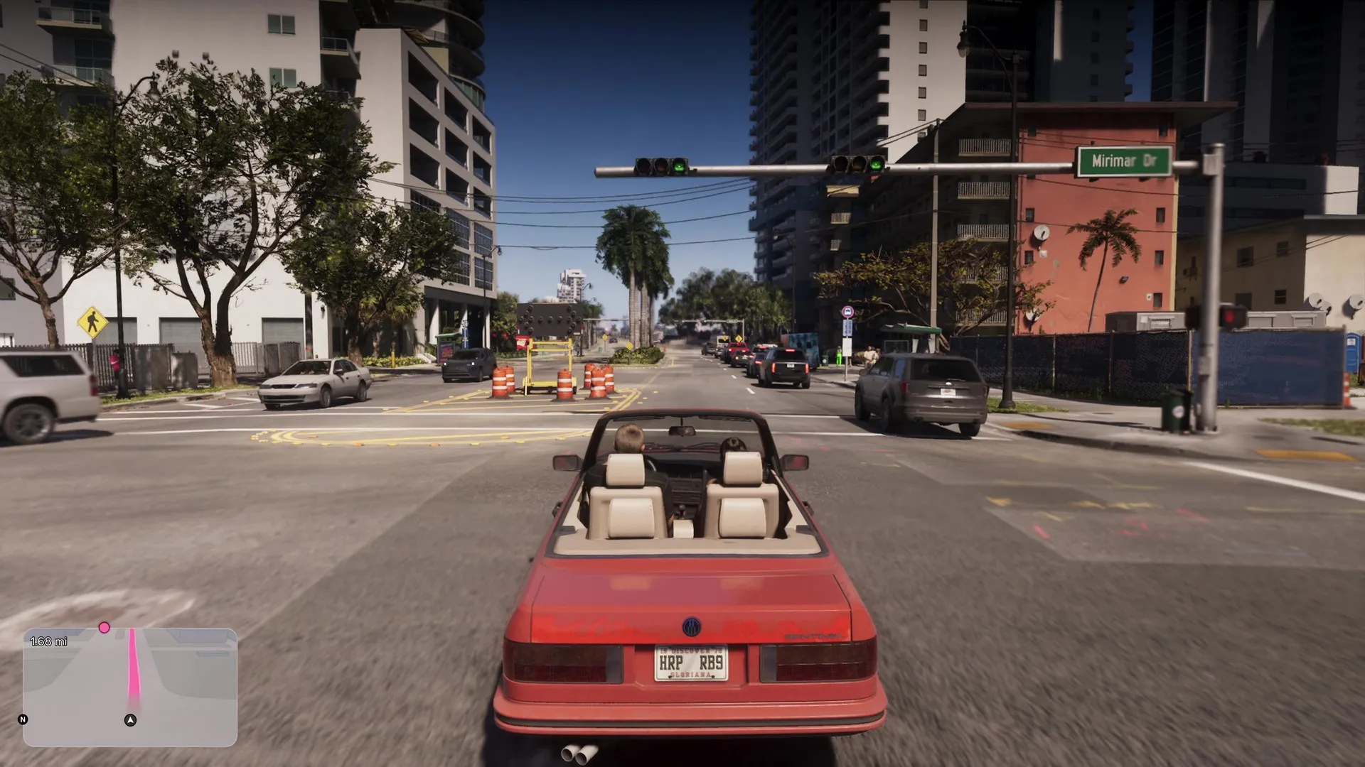 Lucia and Jason drive their convertible, from the GTA 6 extended look