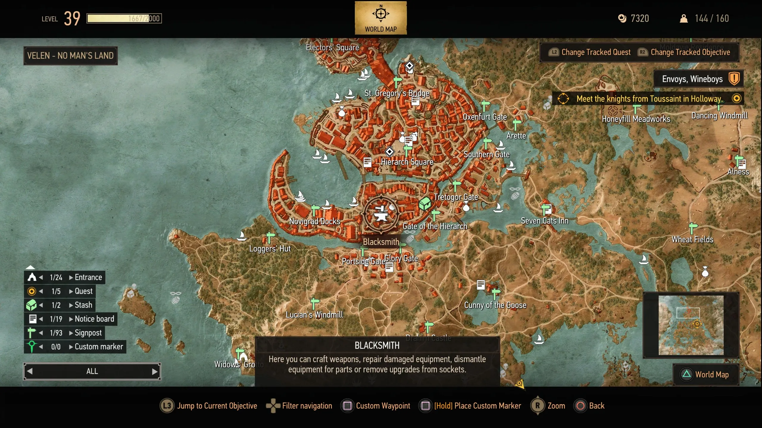 Where to Transmog weapons in Witcher 3 Remastered
