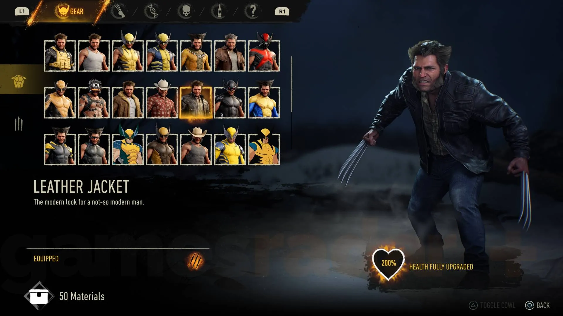 Marvel's Wolverine leather jacket suit