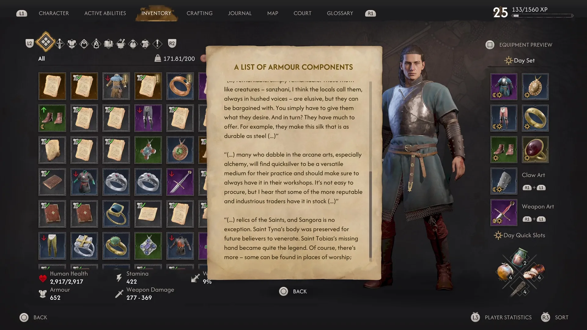 Letter explaining the Arbiter Armor in The Blood of Dawnwalker