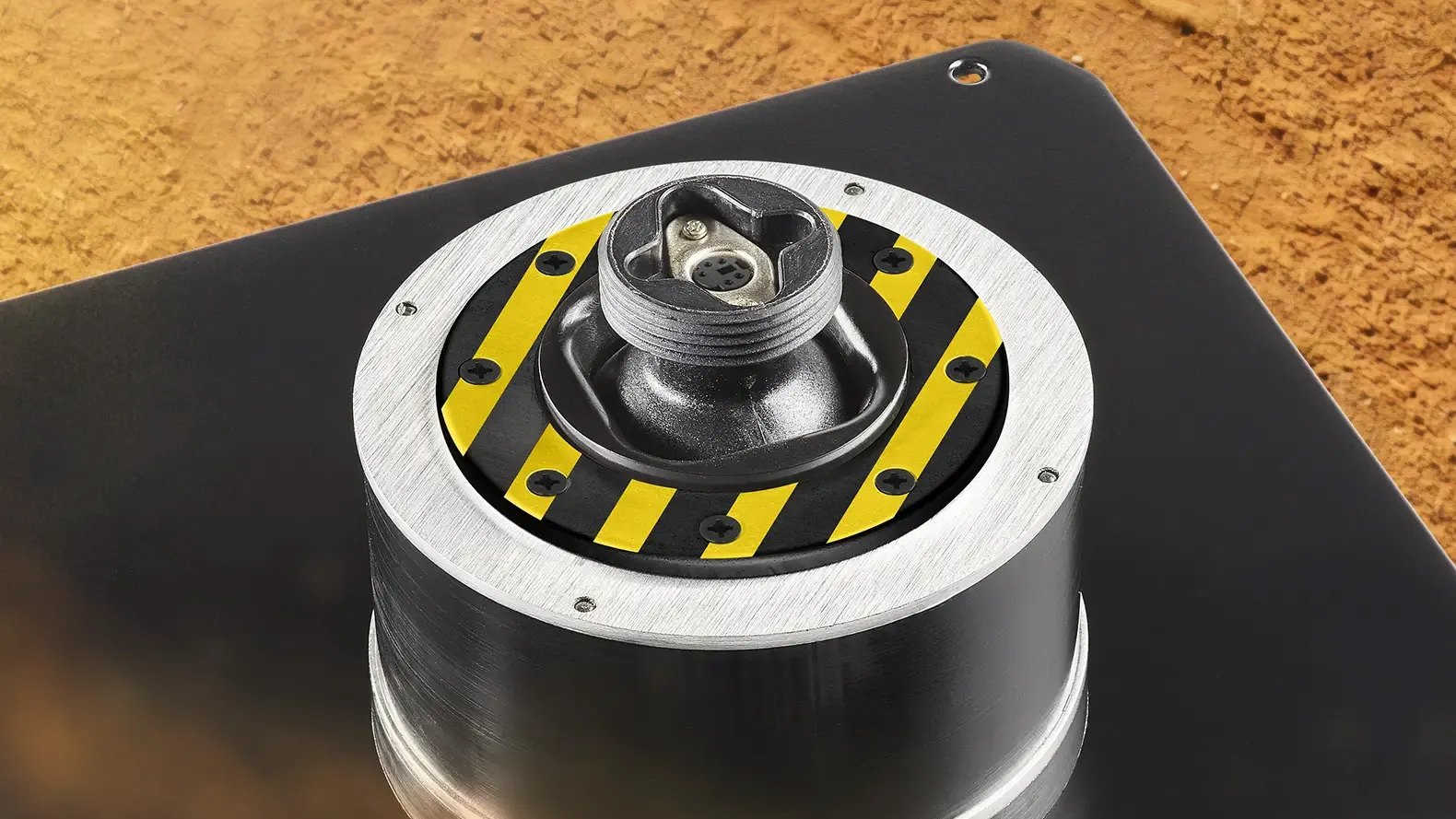 Thrustmaster HOTAS WARTHOG MK II flight stick promotional renders with a dusty desert background scene