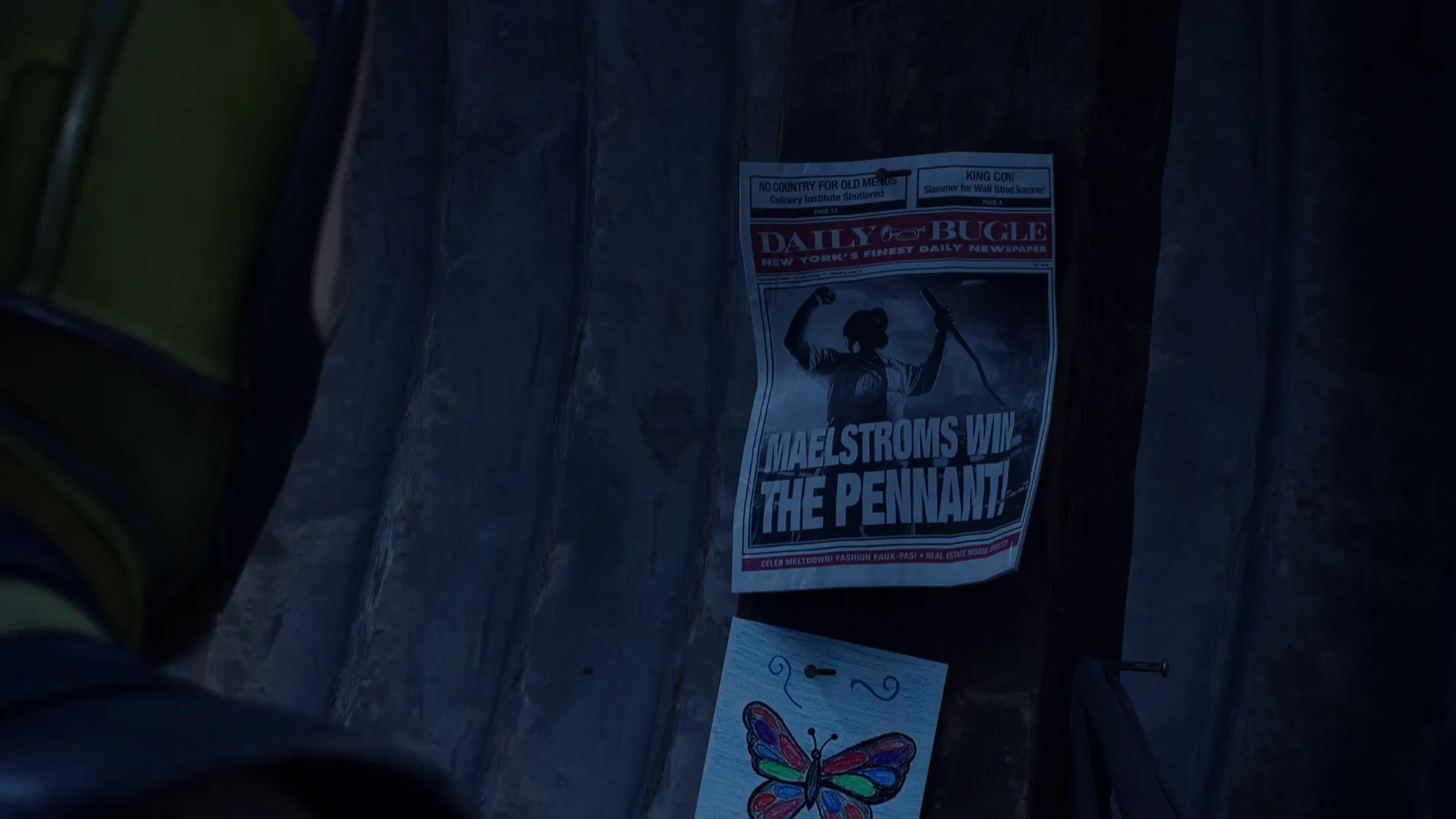 Wolverine looking at a page of the Daily Bugle in Marvel's Wolverine