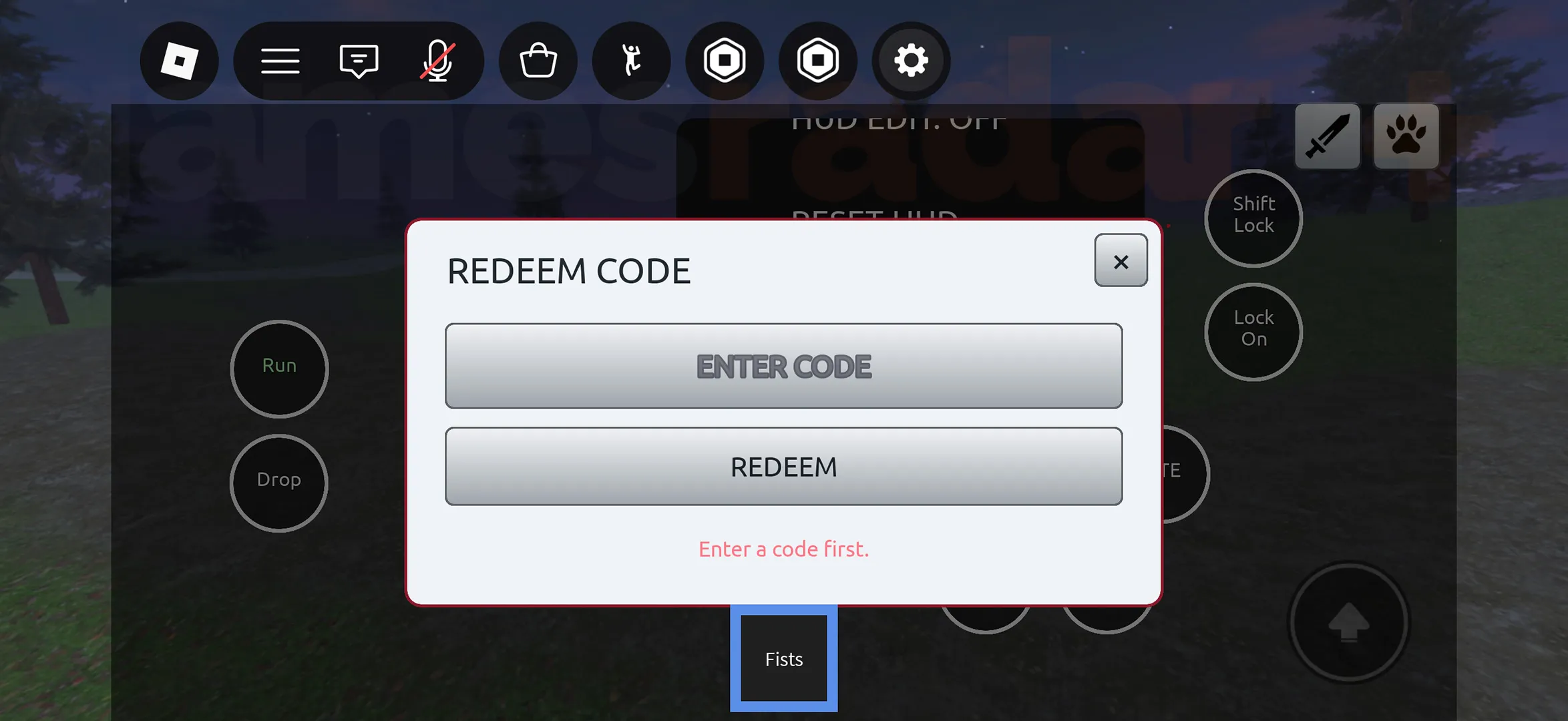 The menu screen used to redeem Vampire Life codes