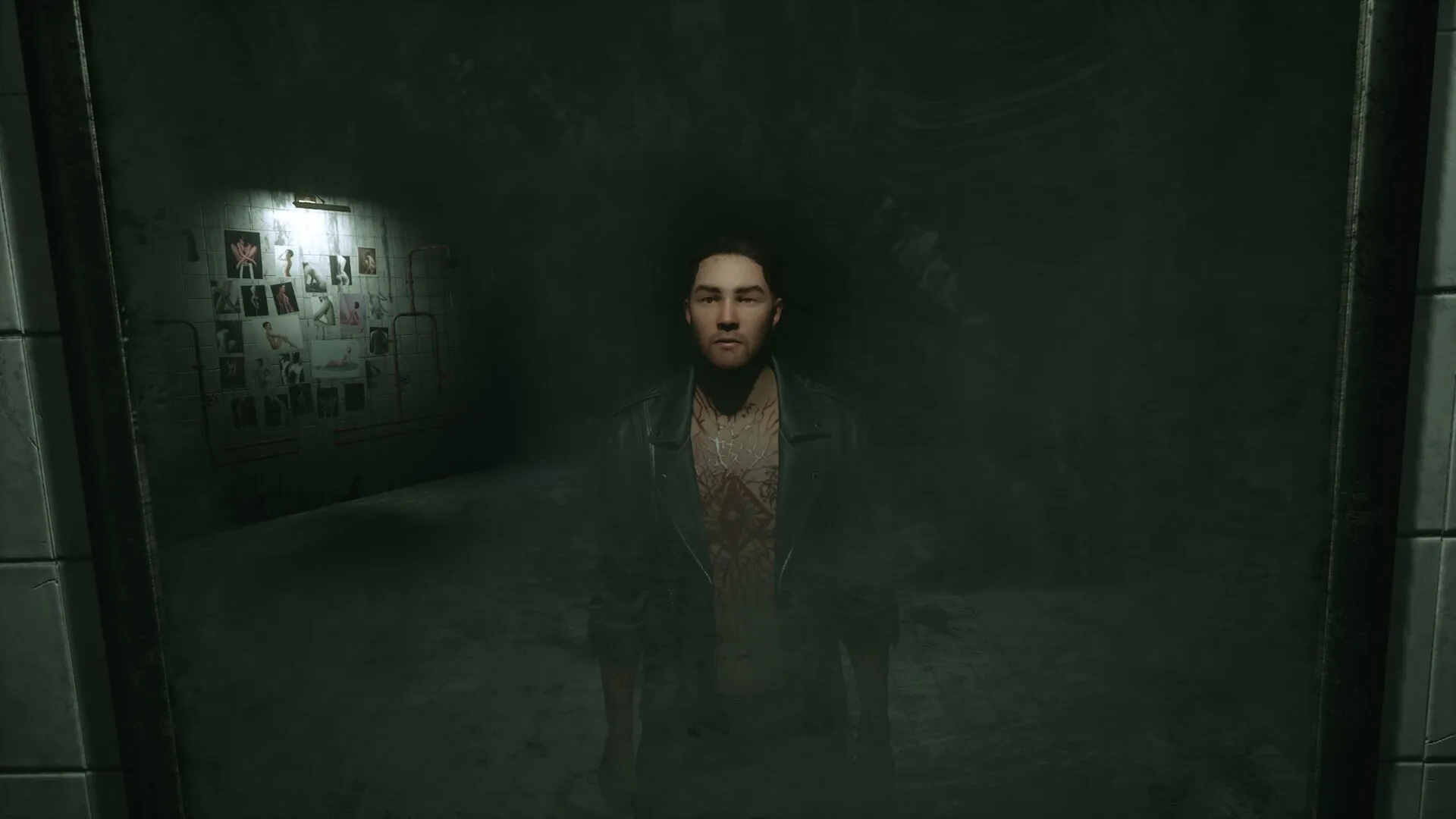 Hellraiser Revival screenshot of Aiden looking in a mirror