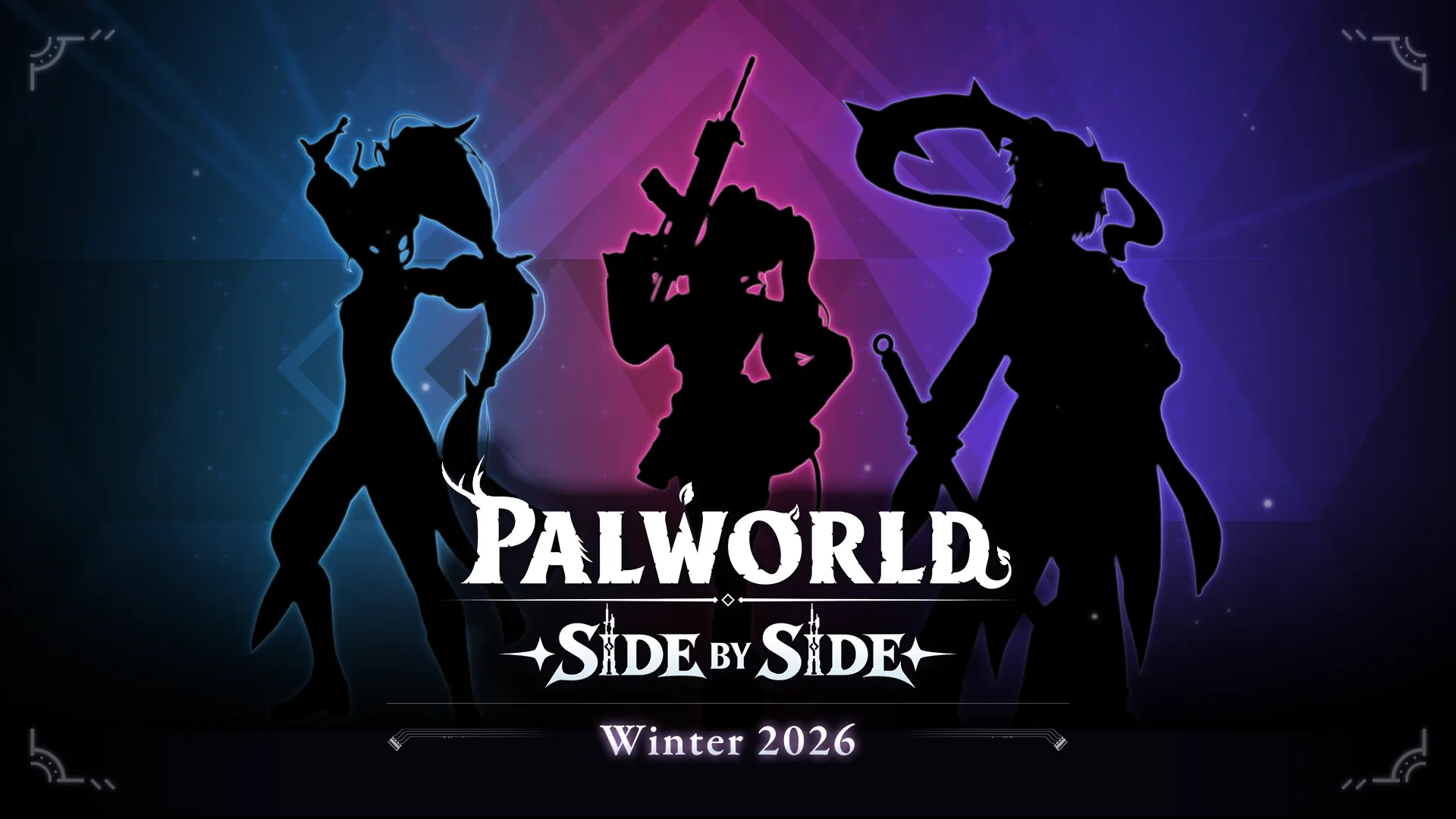 Three mysterious figures in the background of a new Palworld update