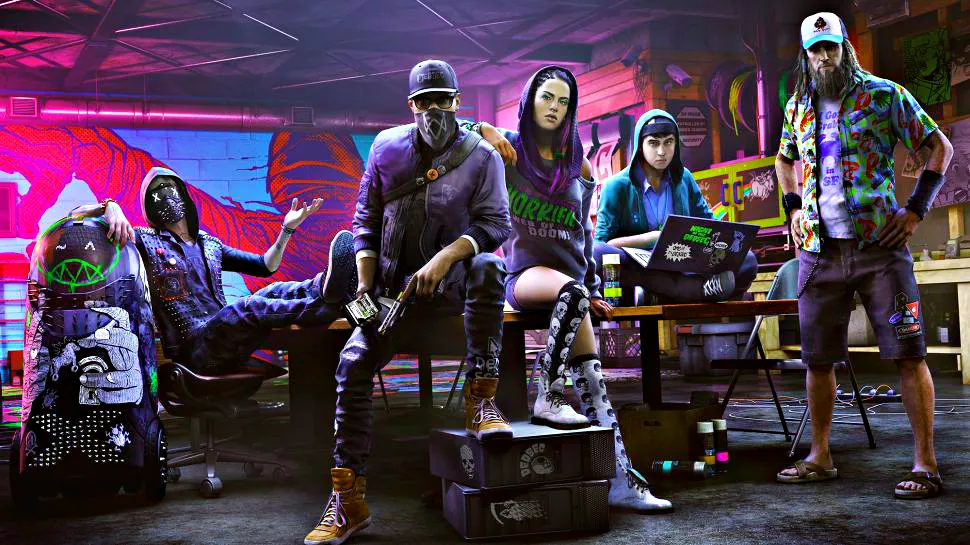 The colorful crew in Watch Dogs 2