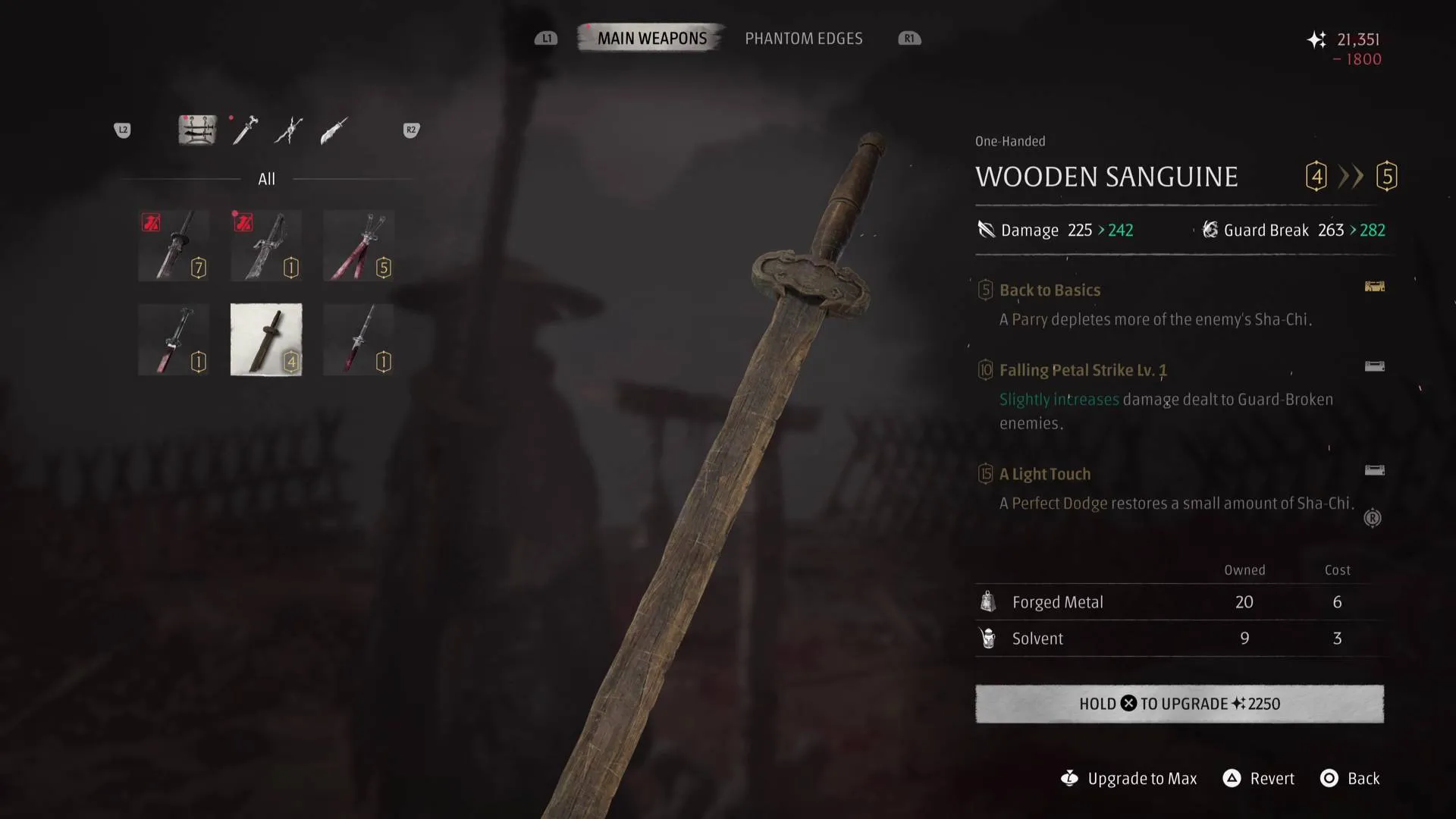 Phantom Blade Zero Wooden Sanguine sword