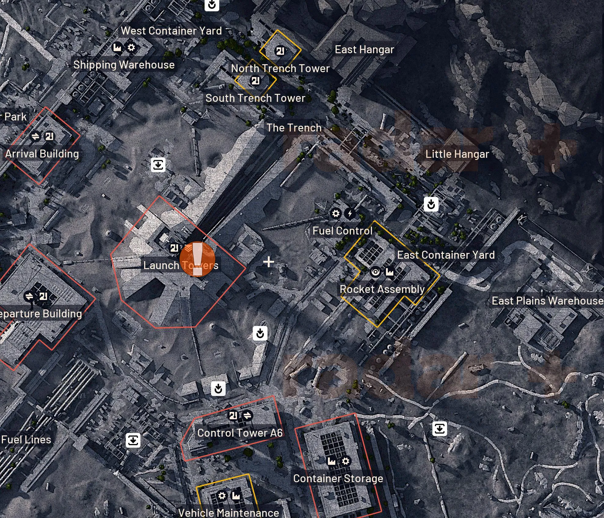 Spaceport map for Wires Crossed in Arc Raiders