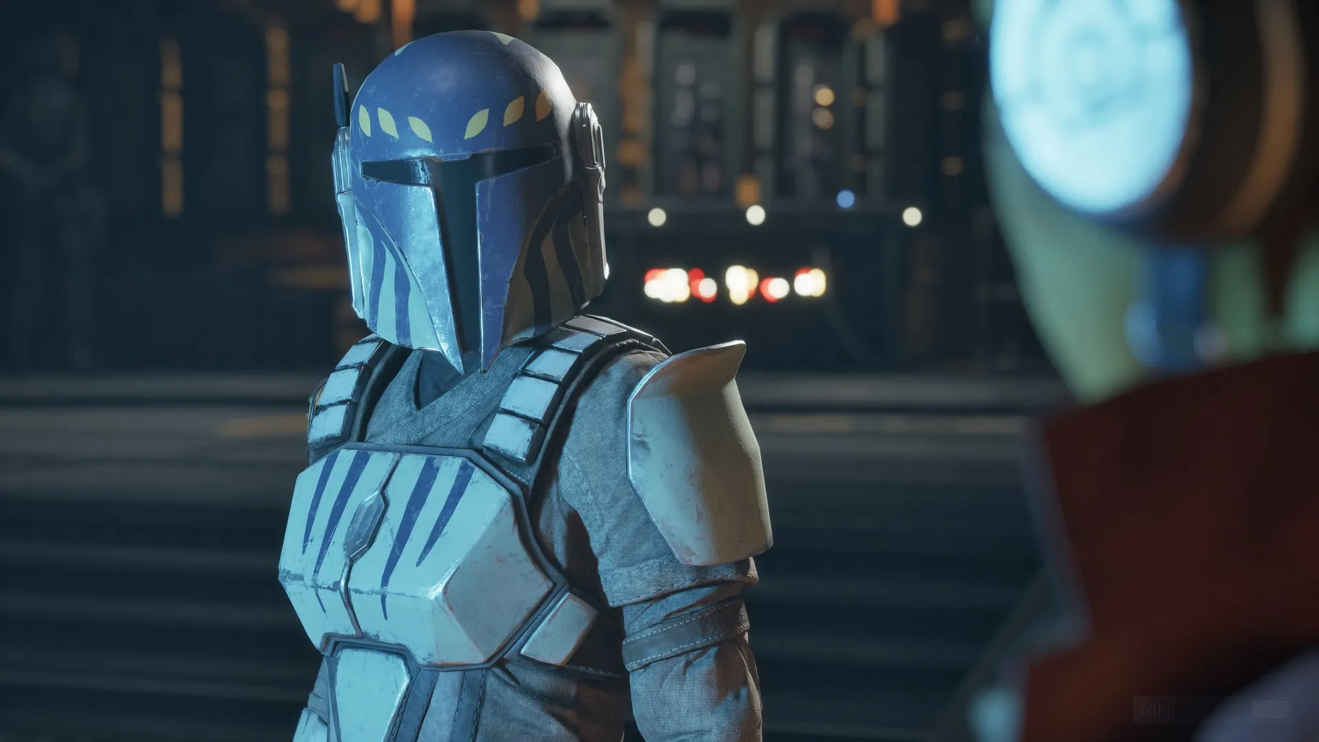 Dialogue with a squad member at the base in Star Wars Zero Company