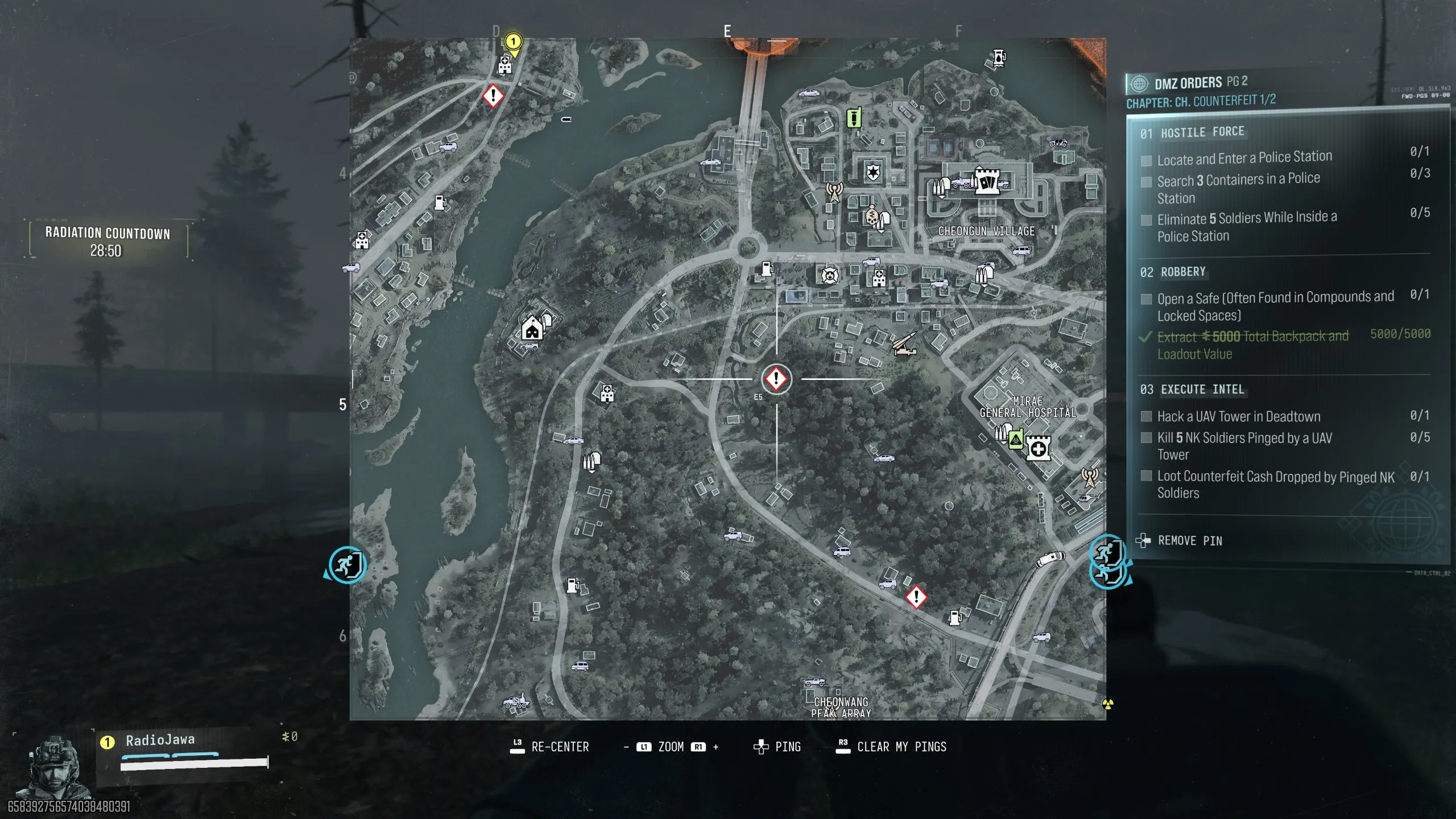 Radio tower locations in DMZ