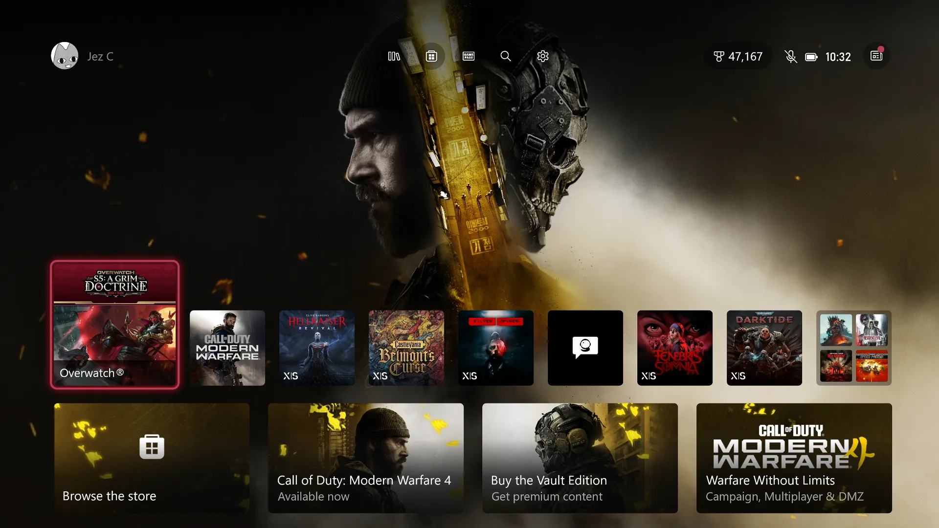 Call of Duty: Modern Warfare 4 marketing on Xbox console