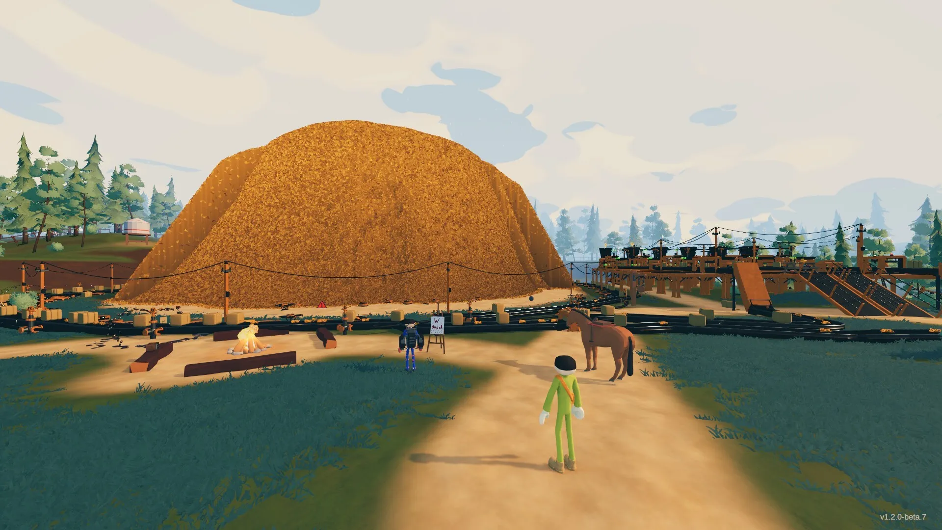 Needle In A Haystack screenshot showing a giant pile of hay