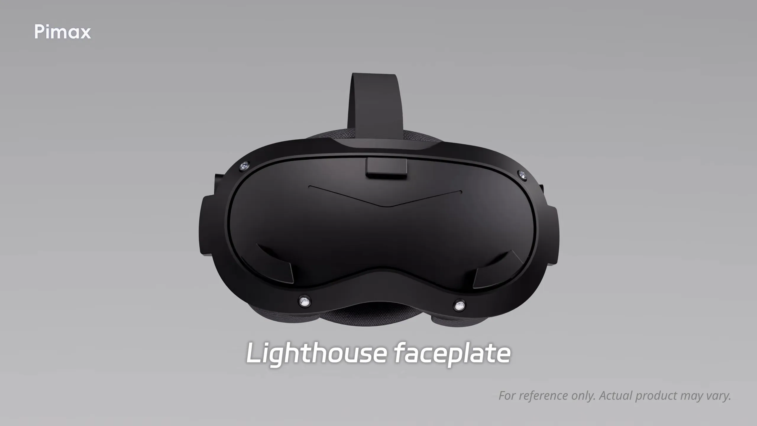 The Pimax Crystal Pro with a lighthouse faceplate on