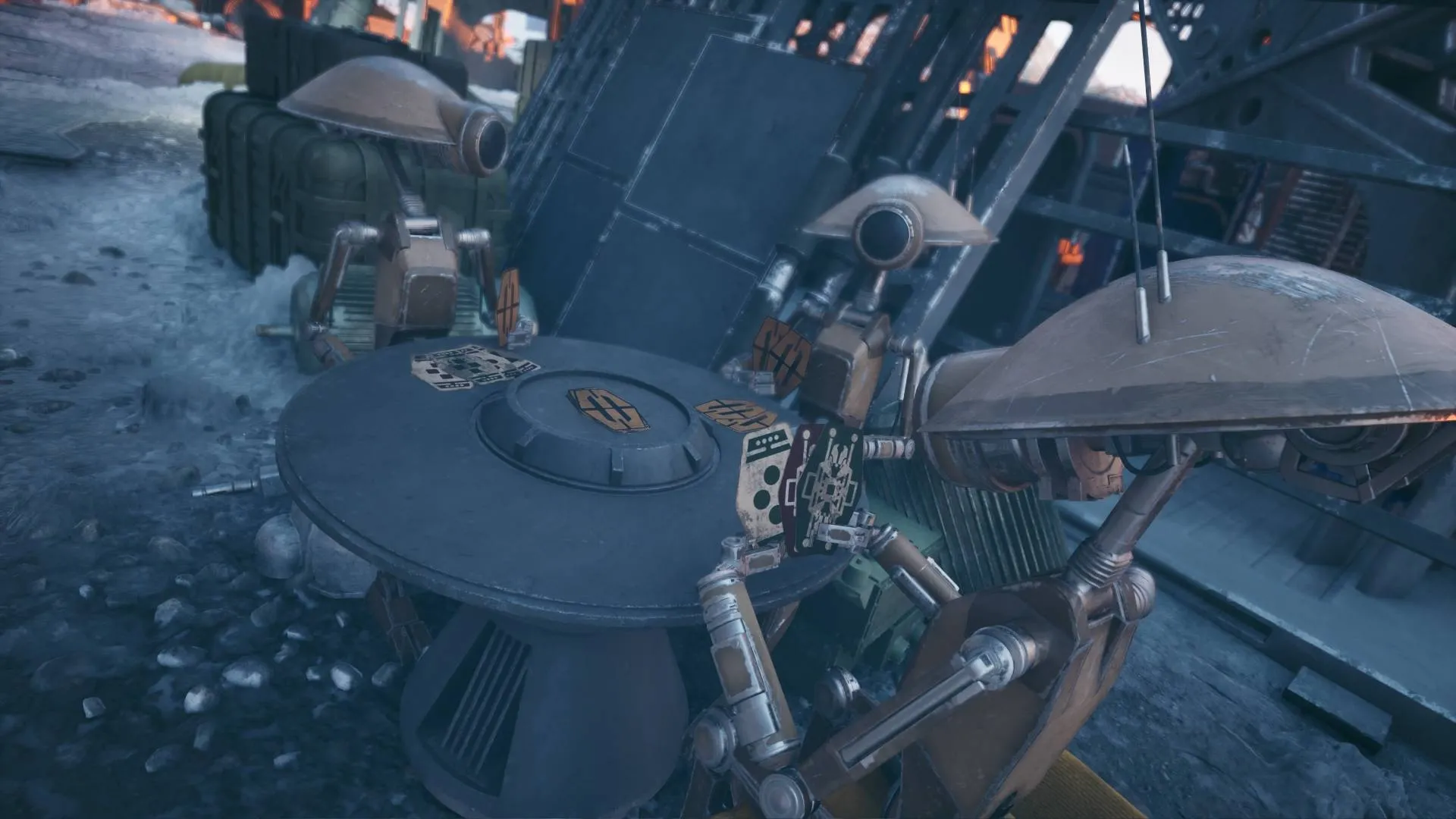 Star Wars Galactic Racer Pit Droids playing Sabacc