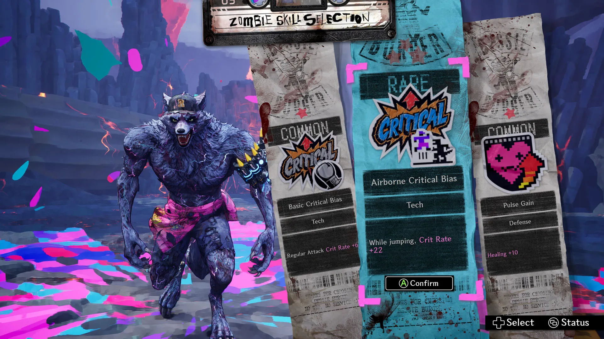 Davy tansformed into a werewolf form in Stupid Never Dies, within the Zombie Skill Selection screen